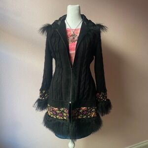 Unbelievable 90s / Y2K Genuine Leather Suede Fur‎ Penny Lane Coat